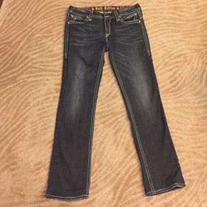NWOT black Rock Revival boot cut/straight jeans