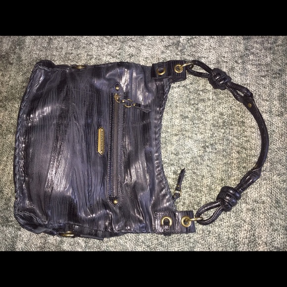Isabella Fiore real Peyton skin gray an black bag - Picture 3 of 4