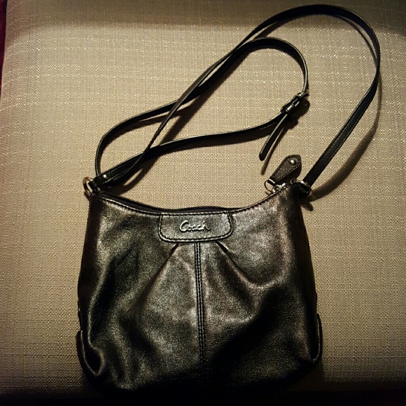Coach crossbody purse black leather