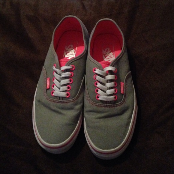 Gray and pink vans