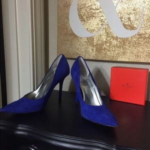 GUESS Blue Suede Heels