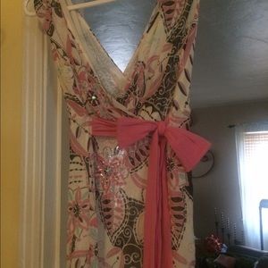 Beaded bow blouse