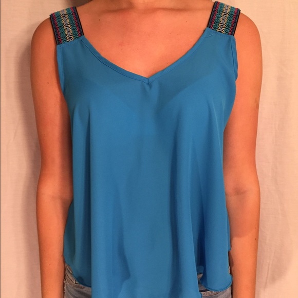 Flowy Blue Tank Top