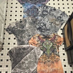Bundle of 5 Daytrip embellished tees
