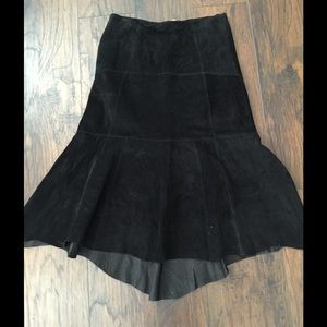Cabi suede skirt
