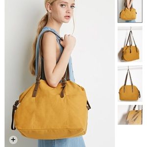 F21 Canvas Weekender Bag