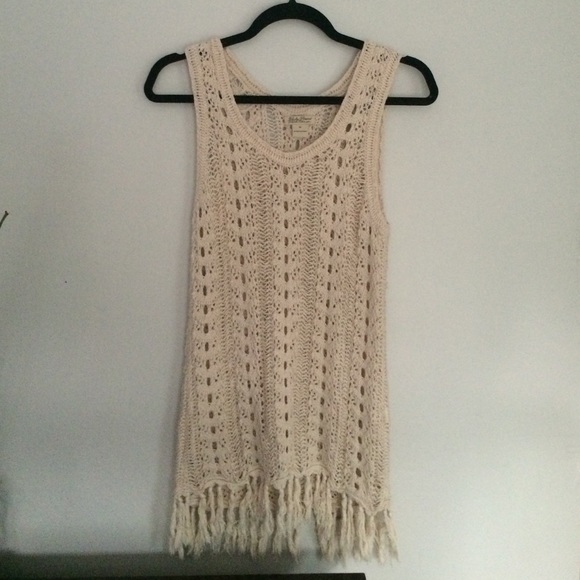Beige Crochet Tank