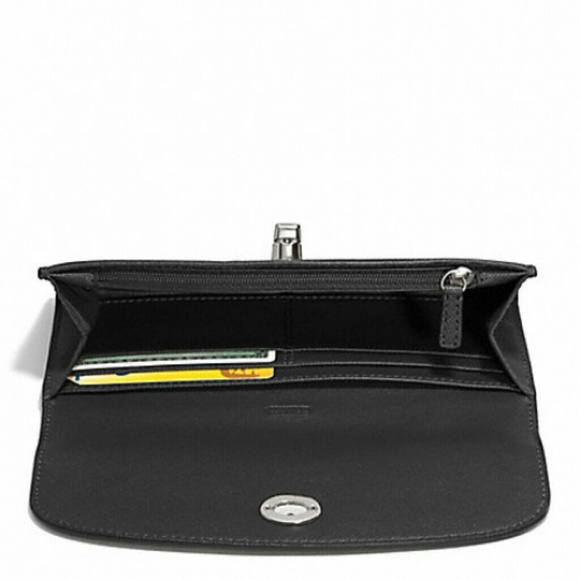 Park Leather Turn Lock Slim Envelope Wallet - Picture 3 of 4