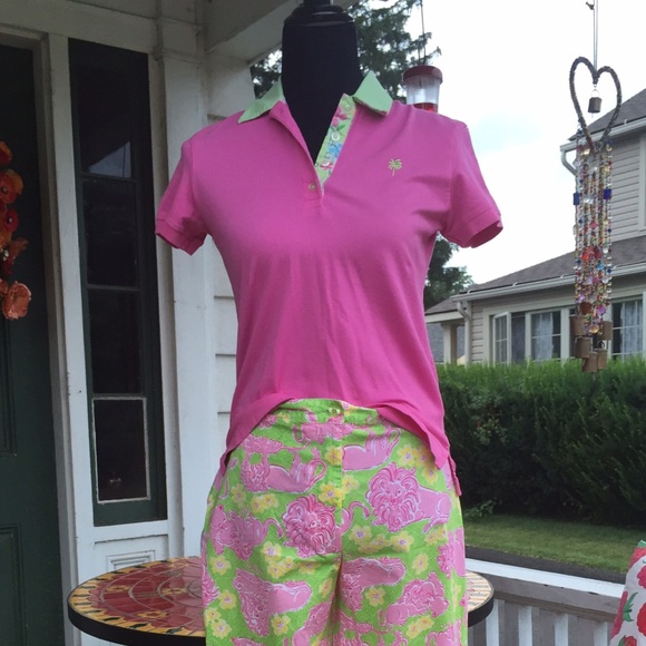 LILLY PULITZER SET - SIZE 6 CAPRIS AND SMALL POLO