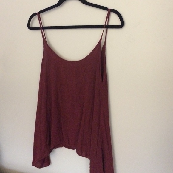 Brandy Melville Tops - Burgundy Flowy Tank