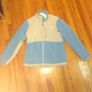 North face blue fleece jacket
