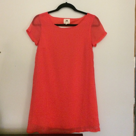 Coral T-Shirt Dress