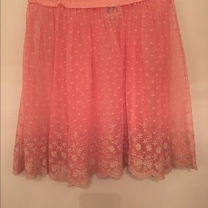 Sheer lacy floral skirt