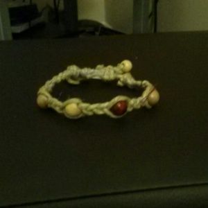 Hand crafted adjustable beach style bracelet
