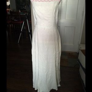White linen dress