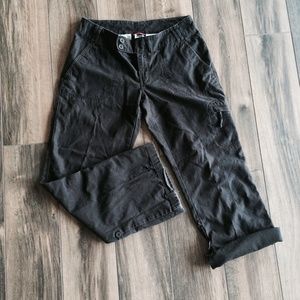 Dark Brown Pant with Button Side Detail