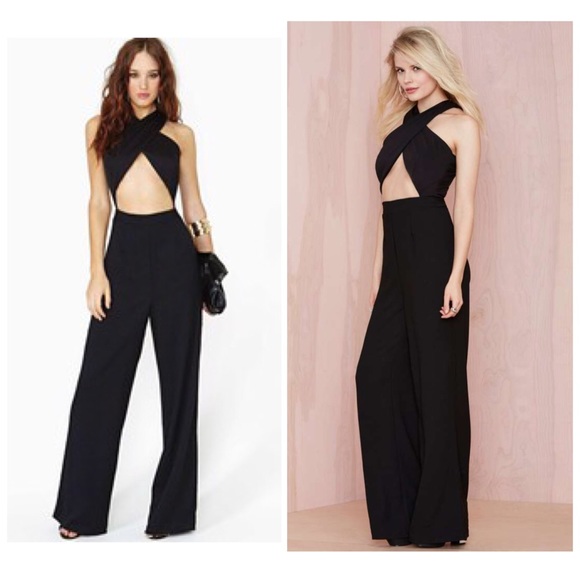 Criss-Cross Wide Legged Jumpsuit