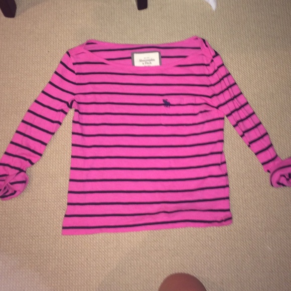pink striped shirt