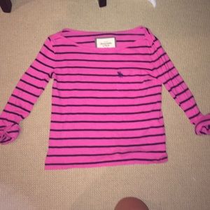 pink striped shirt
