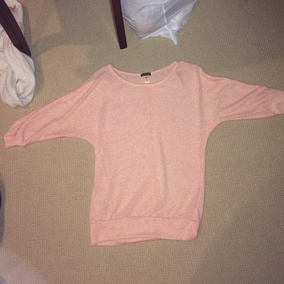 light peachy sweater material shirt