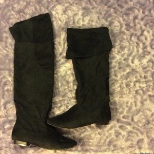 Over the knee black boots size 9