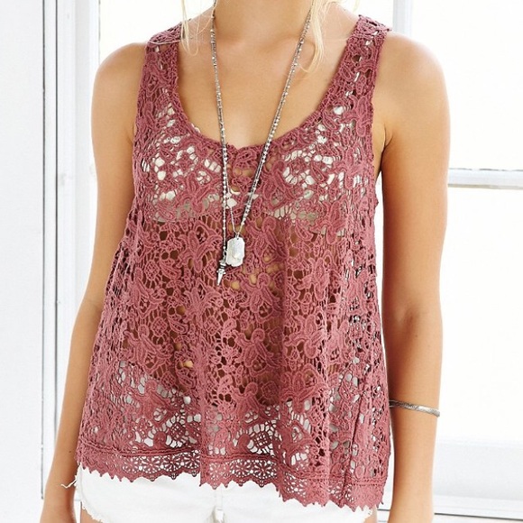 Urban Outfitter Ecote Daydreaming Crochet Tank Top - Picture 3 of 4