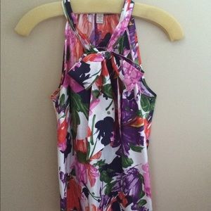 J.crew floral tank with bow