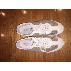 COACH cream sneakers size 10