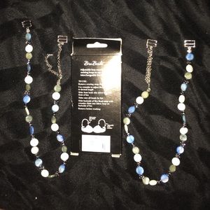Adjustable beaded bra straps