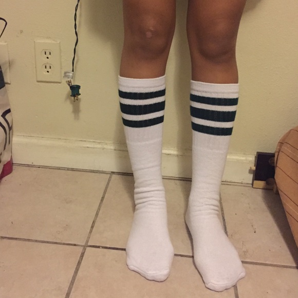 American Apparel Jackets & Coats Dark Green Stripped Tube Socks