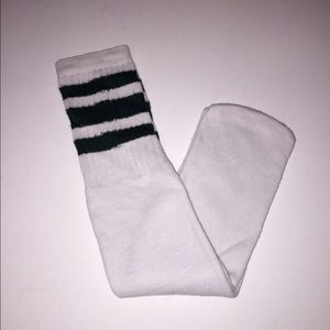 dark green stripped tube socks
