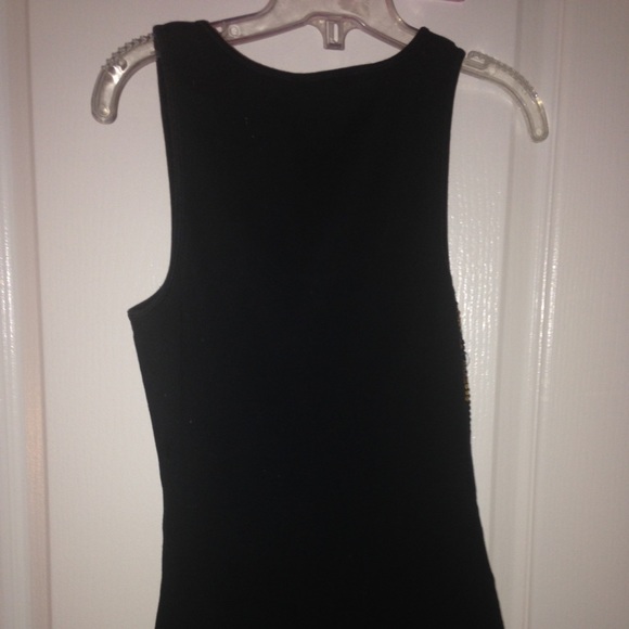 SOLD!!! Express Black Silver Sequins Tank Top - Picture 2 of 2