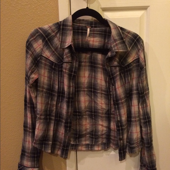 Free People Flannel (black and red)