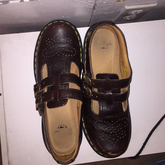 burgundy Mary Jane doc martens