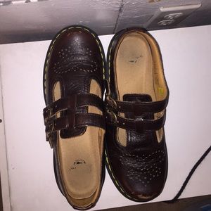 burgundy Mary Jane doc martens