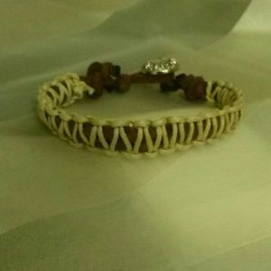 Handcrafted criss cross bracelet