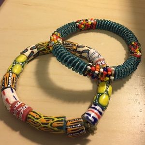 Bracelets with African inspired designs