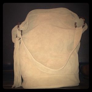 Sundance Bucket Tan Suede Bag