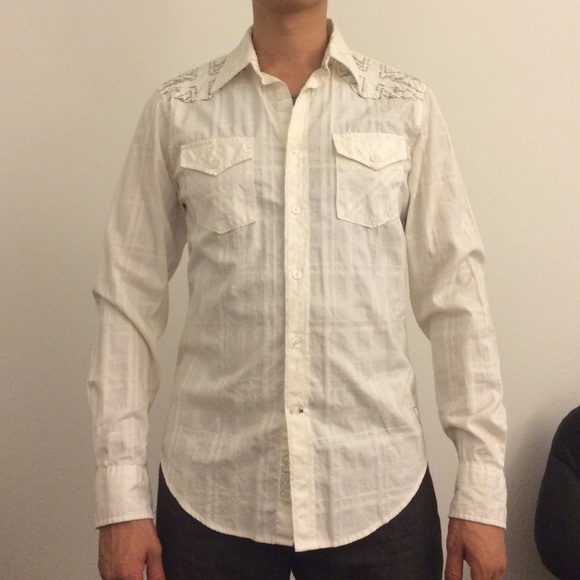 Like new Men's Guess white dress shirt size small
