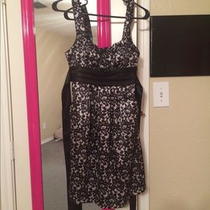 Silver and black dress with design
