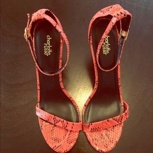 Snake Skin Neon Strappy Heels