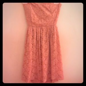 Sweetheart pink lace dress