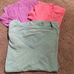 3 colorful vnecks!