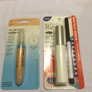 Almay concealer, mascara and eyeliner.