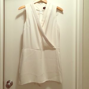 Topshop Tux Skort Romper In Cream