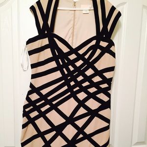 Nude & Black Bondage Dress