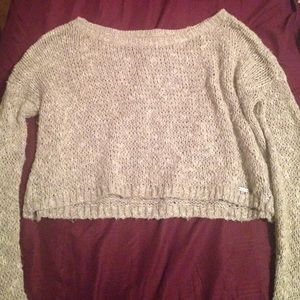 Long Sleeve Grey Crop Sweater