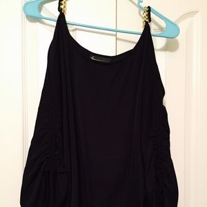 Gold Chain Cold Shoulder Top