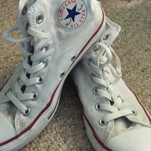 White hightop CONVERSE