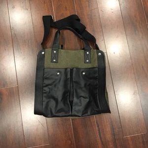 Canvas and leather weekender